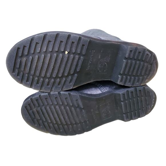 Dr. Martens Metallic Silver Leather Aimilie Lace Up Foldover Boot Size 7 - Picture 7 of 12